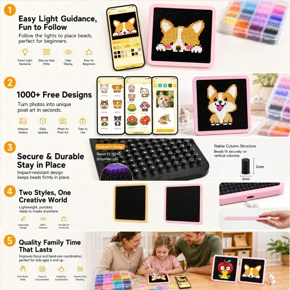 LED Smart Fuse Bead Pegboard,  - Craft Art Set recension och pris