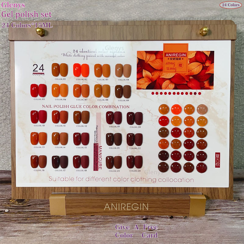 Vintage brown 24 color nail po - Art Craft Online recension och pris