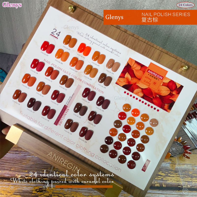 Vintage brown 24 color nail po - Art Craft Online recension och pris
