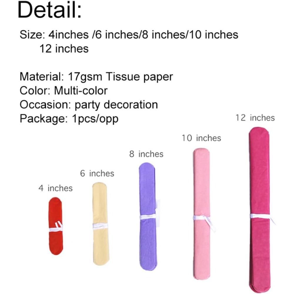 5 Pcs 6 8 10 12 inch Tissue Pa - Art Craft Items recension och pris