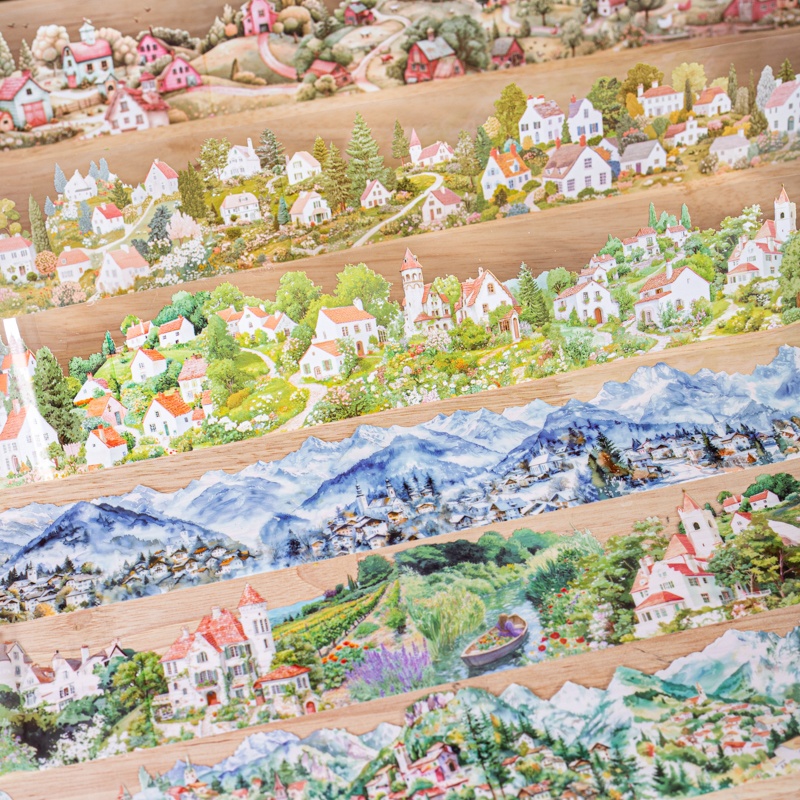 6 Rolls 6Cm×200Cm Village Them - Art Craft Notebook recension och pris
