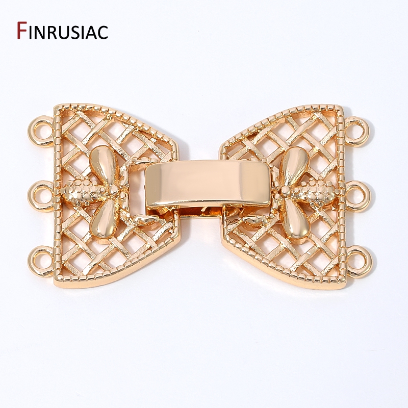 14K Gold Plated Brass 3-Row Pe - Art Craft Ideas recension och pris
