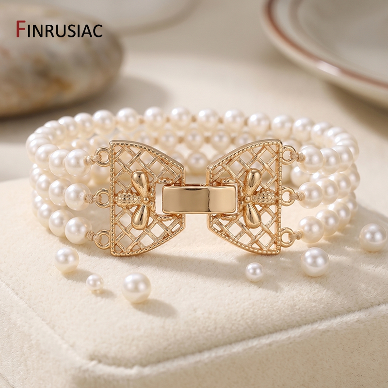 14K Gold Plated Brass 3-Row Pe - Art Craft Ideas recension och pris