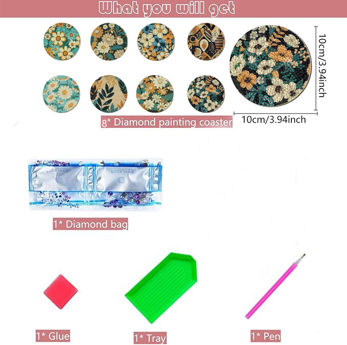 8 Pieces DIY Diamond Painting  - Craft Art Set recension och pris