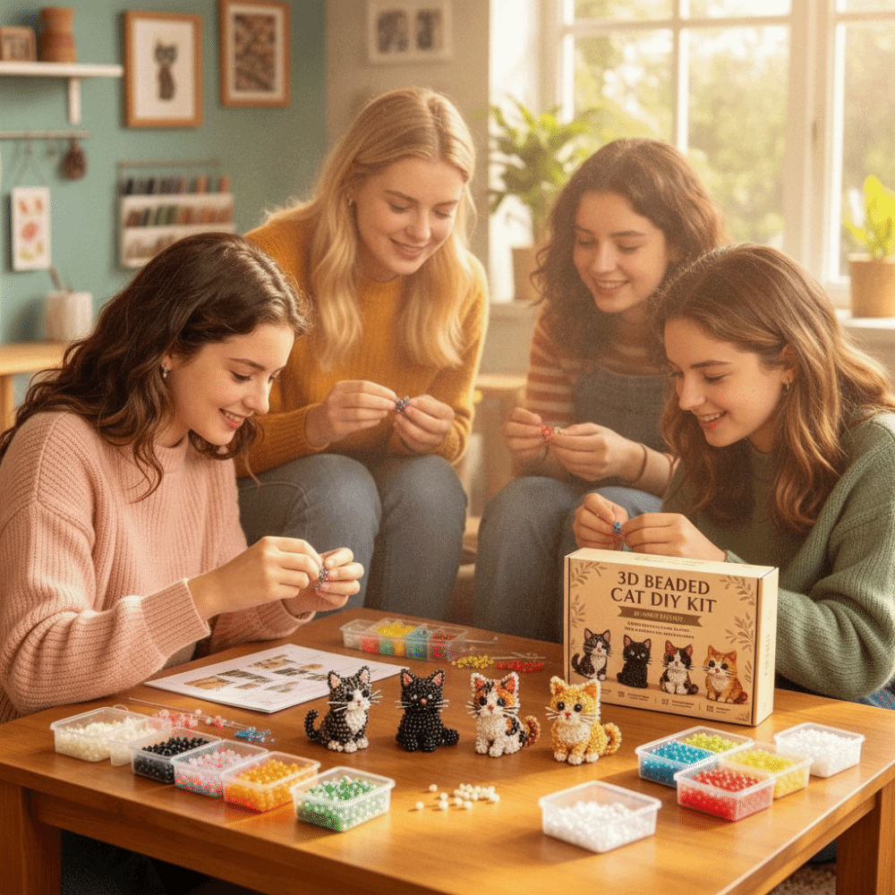 Handmade DIY Animal Bead Embro - Art Craft Cat recension och pris