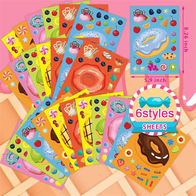 Make a Face Donut Stickers for - Art Craft 6 Year Old recension och pris