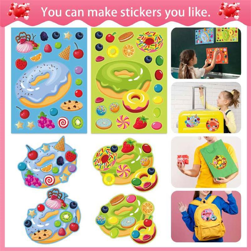 Make a Face Donut Stickers for - Art Craft 6 Year Old recension och pris