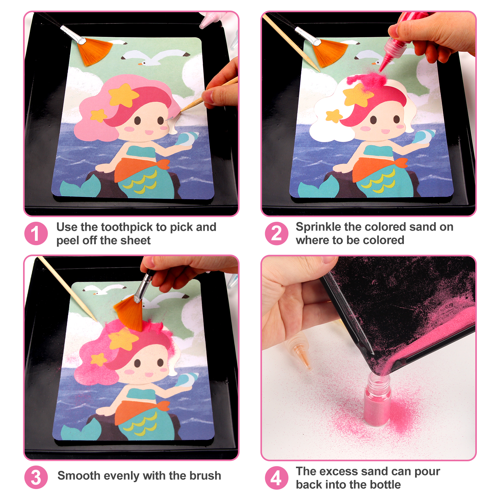 Sand Art Kit DIY Sand Painting - Art Craft Notebook recension och pris