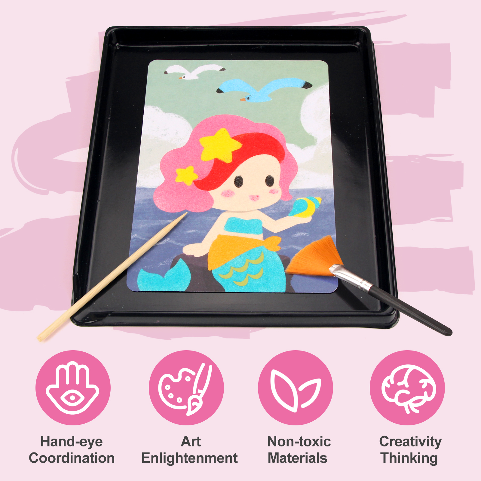 Sand Art Kit DIY Sand Painting - Art Craft Notebook recension och pris