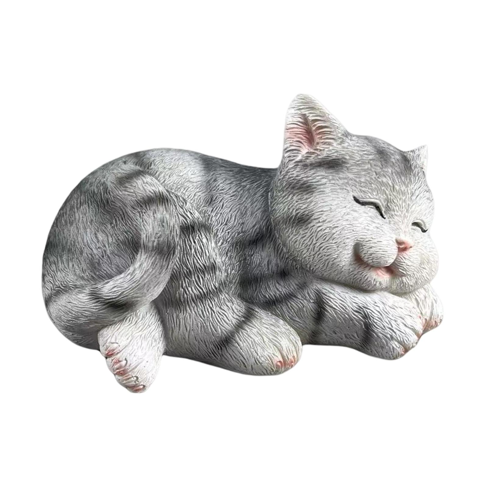 Cat Figurine Garden Statue Cre - Art Craft Cat recension och pris